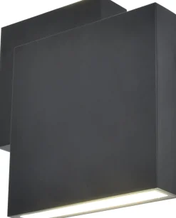 LED Außenleuchte Wand Up Down IP44 B:19,5 cm Schwarz