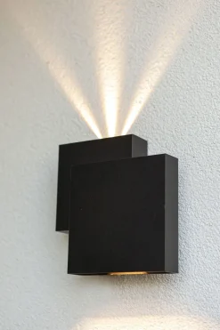 LED Außenleuchte Wand Up Down IP44 B:19,5 cm Schwarz