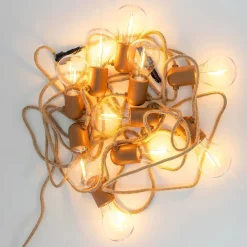 LED Außenlichterkette 5m 10x E27 IP44 2700 K mit Stecker