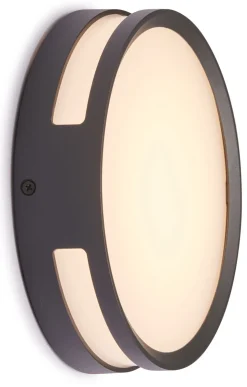 LED Außenwandlampe Anthrazit Ø18,3 cm rund IP54 3000 K