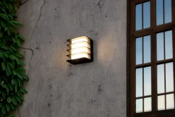 LED Außenwandlampe Schwarz 3000 K IP54 dekorativ Modern