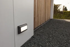 LED Außenwandlampe Schwarz B:32 cm 3000 K IP54 blendarm