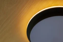 LED Außenwandlampe Schwarz IP54 rund Ø30 cm 3000/4000 K