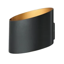 LED Außenwandlampe Up Down in Gold Schwarz IP54 5W