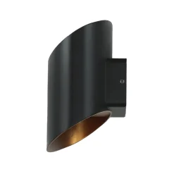 LED Außenwandlampe Up Down in Gold Schwarz IP54 5W