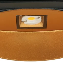 LED Außenwandlampe Up Down in Gold Schwarz IP54 5W