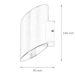 LED Außenwandlampe Up Down in Gold Schwarz IP54 5W