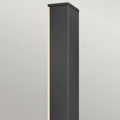 LED Außenwandleuchte Aluminium H: 56 cm IP44 Schwarz indirekt