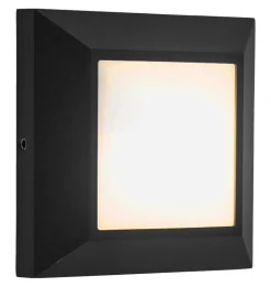 LED Außenwandleuchte Aluminium IP54 4 W 3000 K Schwarz