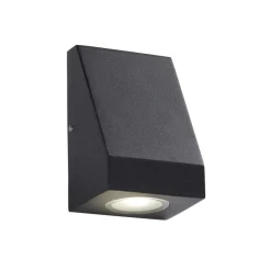 LED Außenwandleuchte IP44 Schwarz 4000 K 205 lm Alu