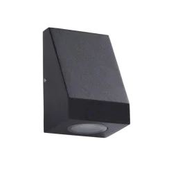 LED Außenwandleuchte IP44 Schwarz 4000 K 205 lm Alu