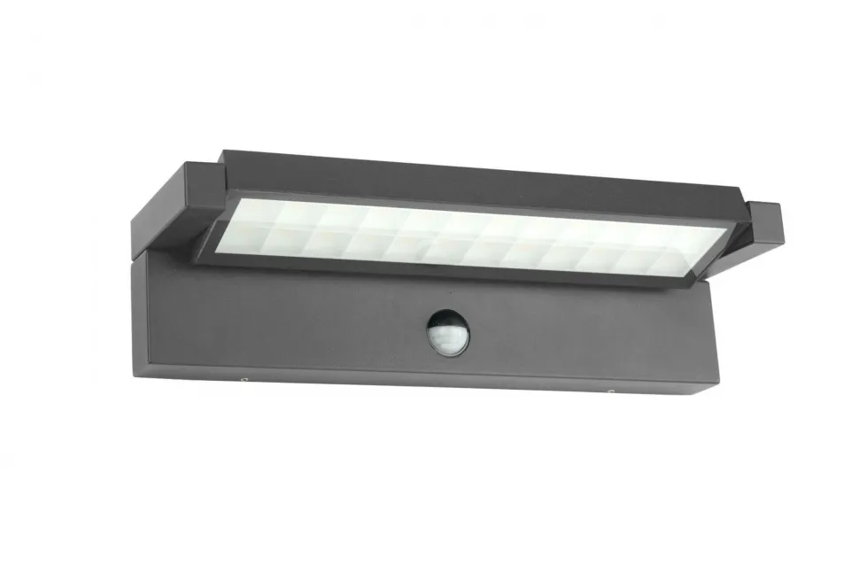 LED Außenwandleuchte mit Bewegungssensor Aluminium Glas