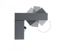 LED Außenwandleuchte mit Bewegungssensor Aluminium Glas