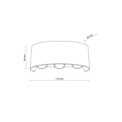 LED Außenwandleuchte Up Down IP54 H:8 cm 480 lm 3000 K