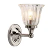 LED Badezimmer Lampe Messing massiv in Nickel IP44