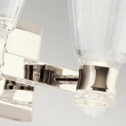 LED Badezimmerlampe Wand IP44 36,8 cm breit Glas Metall