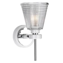 LED Badezimmerleuchte Glas IP44 in Chrom verstellbar