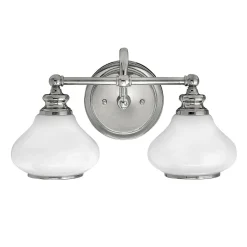 LED Badezimmerleuchte IP44 in Chrom Weiß blendarm