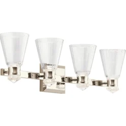 LED Badezimmerleuchte Spiegel Metall Glas IP44 84,8 cm lang