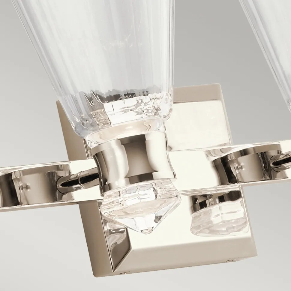 LED Badezimmerleuchte Spiegel Metall Glas IP44 84,8 cm lang