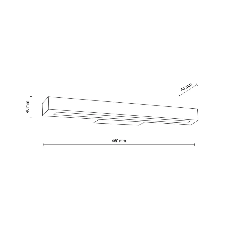LED Bilderleuchte Holz 46 cm lang warmweiß 3000 K 988 lm