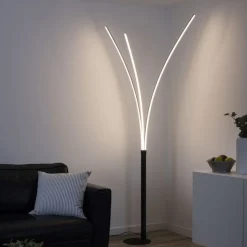 LED Bogenleuchte Schwarz Metall 6 W 733 lm 215 cm XXL