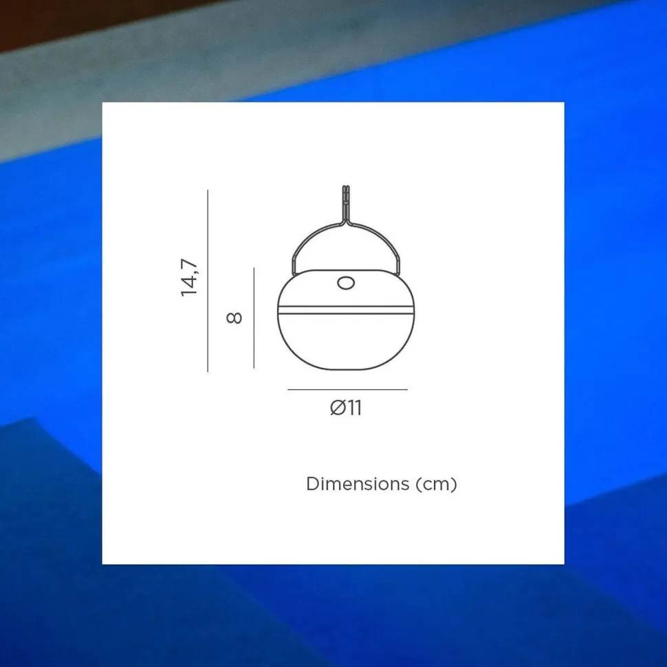 LED Campingleuchte Akku Haken Magnet Ø 11 cm Dimmer Farbwechsel