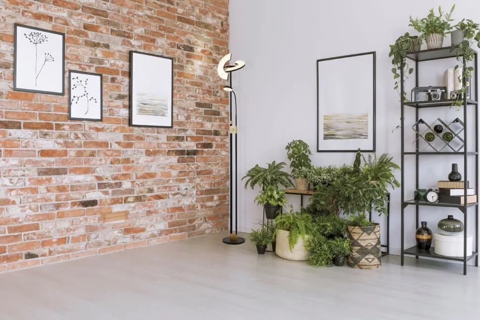 LED Deckenfluter Dimmbar 210 cm hoch Lesearm Schwarz