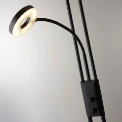 LED Deckenfluter dimmbar 193 cm 3000 K Schwarz Lesearm