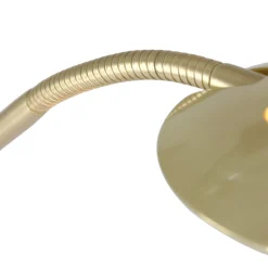 LED Deckenfluter mit Lesearm in Messing 185 cm dimmbar