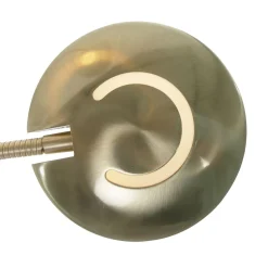 LED Deckenfluter mit Lesearm in Messing 185 cm dimmbar