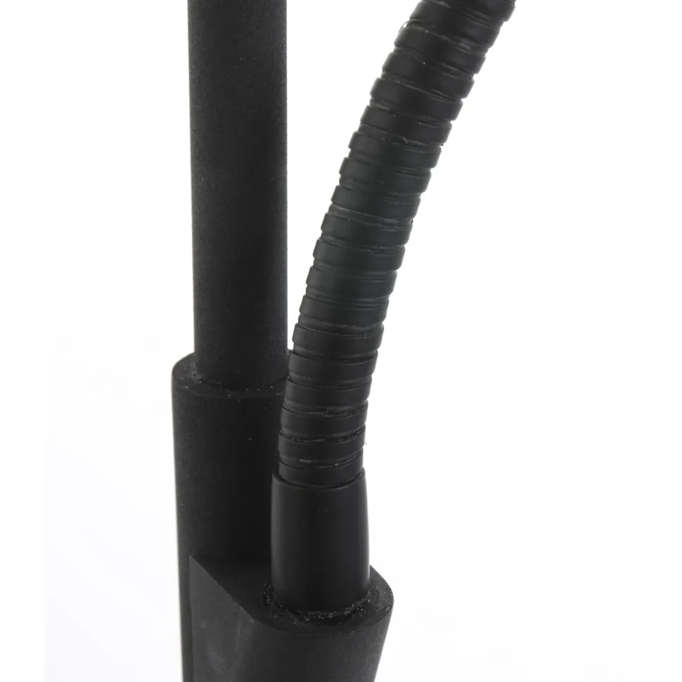 LED Deckenfluter mit Lesearm in Schwarz 185 cm dimmbar