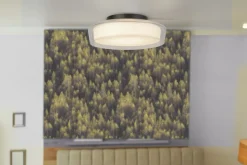 LED Deckenlampe Ø 30 cm IP44 Bad Schwarz matt Weiß