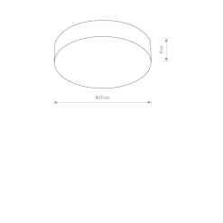 LED Deckenlampe Ø 40,5 cm rund Graphit
