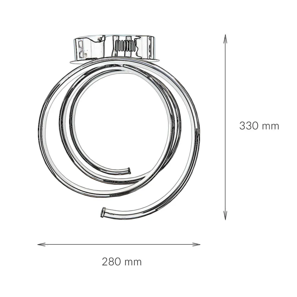 LED Deckenlampe 3000 K 2300 lm Modern Wellen