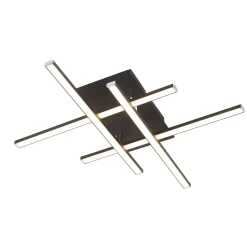 LED Deckenlampe 3000 K warmweiß Schwarz matt Chrom