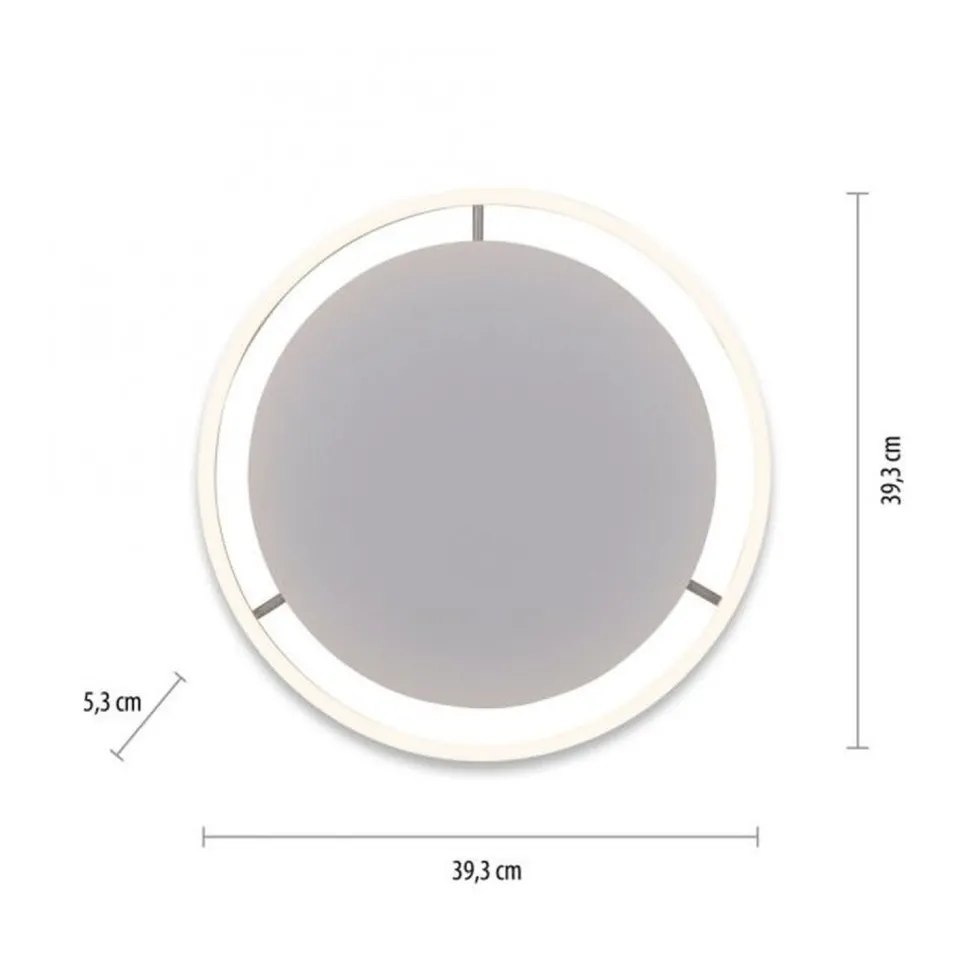 LED Deckenlampe Aluminium Metall Ø39,3 cm 20 W dimmbar