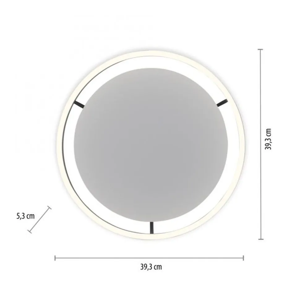 LED Deckenlampe Anthrazit Metall Ø39,3 cm 20 W dimmbar