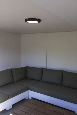 LED Deckenlampe außen Anthrazit Aluminium IP54 Ø30,5 cm