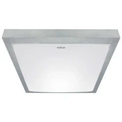 LED Deckenlampe Badezimmer B: 37 cm IP44 4000 K Silber Weiß