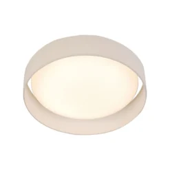 LED Deckenlampe blendarm Ø50 cm rund 25 W Stoffschirm