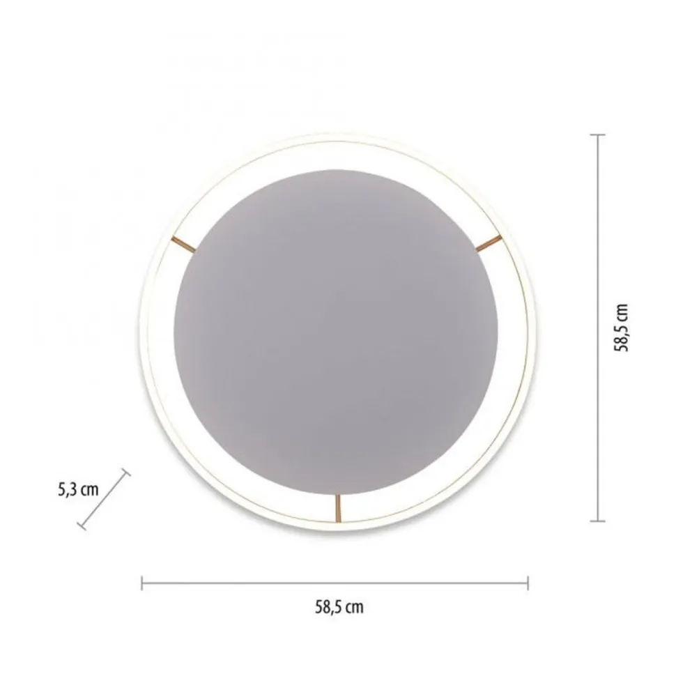 LED Deckenlampe dimmbar Ø58,5 cm 3650 lm in Messing