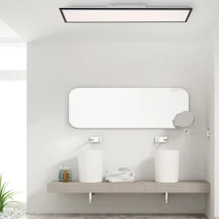 LED Deckenlampe dimmbar Schwarz Fernbedienung 4370 lm