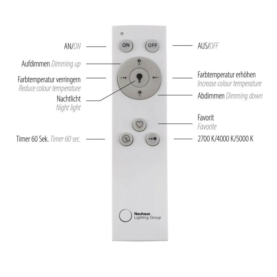 LED Deckenlampe Fernbedienung 5900 lm 120 cm dimmbar