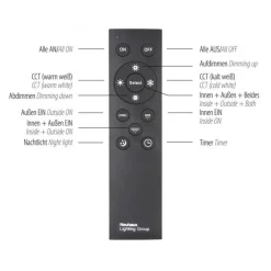 LED Deckenlampe Fernbedienung dimmbar 2000 lm L:100 cm