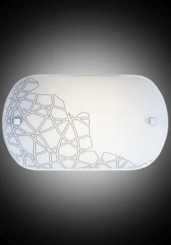 LED Deckenlampe Glas L: 33 cm klein 4000 K Weiß Chrom