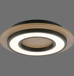 LED Deckenlampe Holz Metall 3000 K wohnlich blendarm