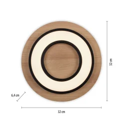 LED Deckenlampe Holz Metall 3000 K wohnlich blendarm