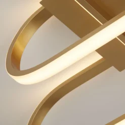 LED Deckenlampe in Gold B: 65 cm Lichtfarbe einstellbar