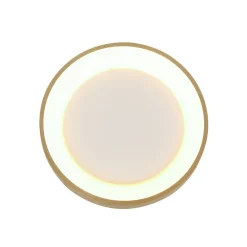 LED Deckenlampe in Gold Weiß Ø28 cm 2700 K wohnlich